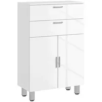 Kleankin Badezimmerschrank Beistellschrank mit 2 Schubladen, Tür, Badschrank mit