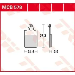 TRW Bremsbelagsatz MCB578 Bremsbeläge,Bremsklötze,Bremssteine,Bremsbeläge & Bremsbelagsatz,Bremsklötze & Bremsbelagsatz