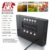 Bearware Wetterstation mit Außensensor, Funkwetterstation mit Projektion (um 180° drehbar) & Farbdisplay