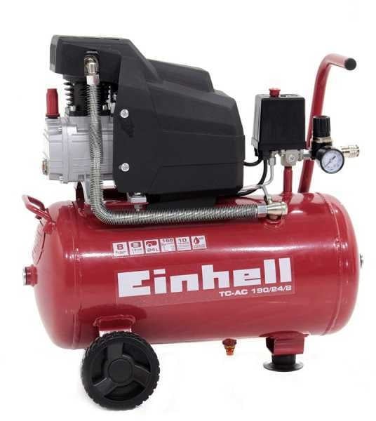 Einhell TC-AC 190/24/8 - Elektrischer Kompressor mit Wagen - Motor 2 PS - 24 Lt Druckluft