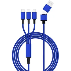 Smrter USB-Ladekabel USB 2.0 USB-A Stecker, USB-C® Stecker, USB-C® Stecker, USB-C® Stecker 1.20 m Bl
