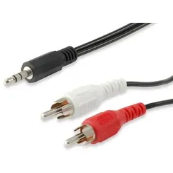 EQUIP 14709207 3,5 mm Stecker auf 2xCinch Stecker Stereo Audio Kabel, 2.5m