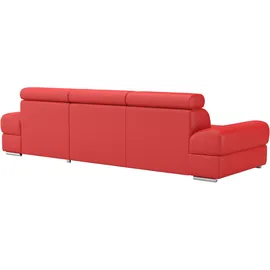 sit&more Ecksofa SIT & MORE "Broadway L-Form", rot, B:284cm H:79cm T:171cm, Luxus-NaturLeder;Luxus-Kunstleder;NaturLEDER;Microfaser Primabelle (100% Polyester), Sofas, Ecksofa, inklusive Kopfteilverstellung, wahlweise mit Bettfunktion