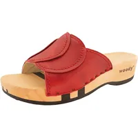 woody Damen Vanessa Clog Pantolette, Rosso, 36 EU