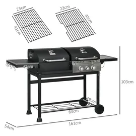 Outsunny Grillwagen schwarz