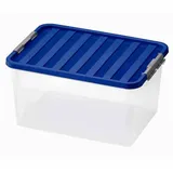 Heidrun Europlastic HEIDRUN Clipbox mit Deckel 52 x 36,5 x 26 cm 12-tlg. blau