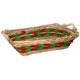 Rechteckiger Grün-roter Natürlicher Weidenkorb Cm53x38h13