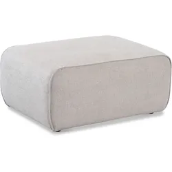 Polsterhocker ANDAS "Noord", beige (cream), B:92cm H:44cm T:66cm, 94%PER, 6% NYL, Hocker, mit Kedernaht, schöne Serienergänzung