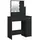 vidaXL Schminktisch mit LED Schwarz 86,5x35x136 cm