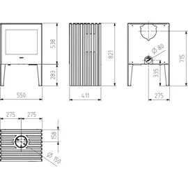 hergom Glance MV Gusseisen Schwarz