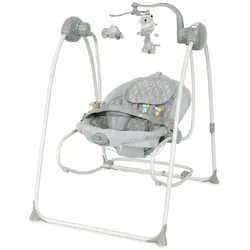 Lorelli Babywippe elektrisch Tango 2 in 1, Fernbedienung, MP3, Timer, Mobile hellgrau
