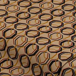 Crêpe "Retro", beige/senf