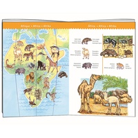 Djeco - Entdeckerpuzzle: World's animals mit Broschüre 100-teilig