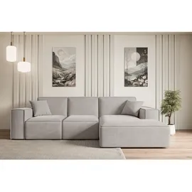 altdecor Ecksofa, Hellbraun, Textil, 6-Sitzer, L-Form, Ottomane rechts, 266x165 cm, Wohnzimmer, Sofas - Couches, Wohnlandschaften, Ecksofas