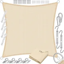 Kesser Sonnensegel 500 x 500 cm Creme HDPE Gewebe