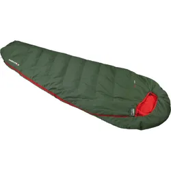 High Peak Pak 600 ECO.Mumienschlafsack.recyceltes Polyester.PFC-frei olivgrün|hellrot 210 CM