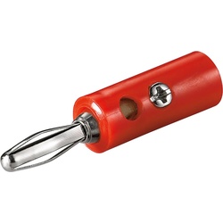 Goobay Bananen-Stecker, Audio Stecker, Rot, Silber