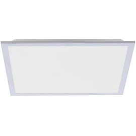 just light. LED-Deckenleuchte Flat silber 45,5 x cm