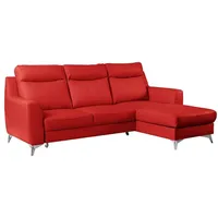 Ecksofa Gio Leder Rot