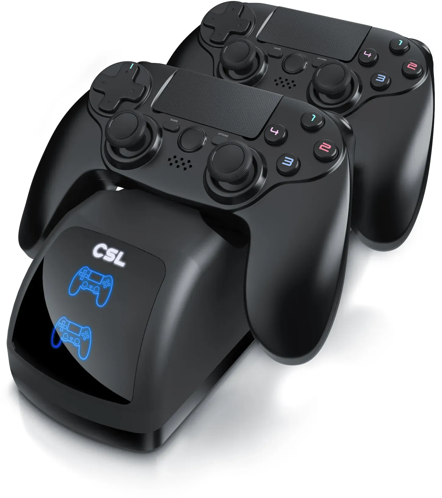 CSL Dual Ladestation für 2x PS4 Gamepads - PS4 Controller Stand Charger / Ladegerät