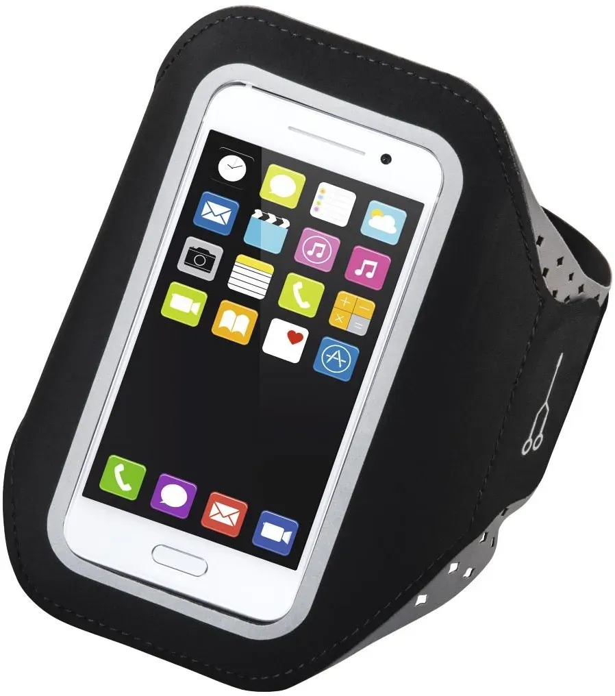 Hama Sport-Armband Running für Smartphones, Größe XL, Schwarz