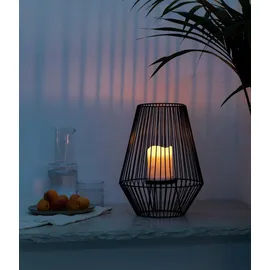 Dehner Solarlaterne Vilaflor Ø 26 x 34 cm schwarz