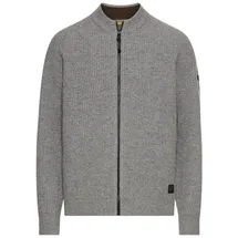 CAMEL ACTIVE Strickjacke aus reiner Lammwolle in Steingrau | Gr.: 3XL