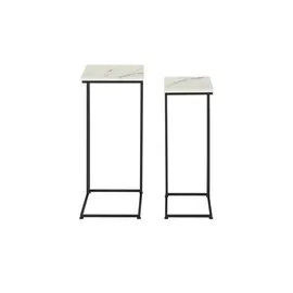 Möbel Kraft Beistelltisch H19388 Holz weiß 2er Set