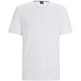 Boss T-Shirt mit Label-Stitching, Weiss, M