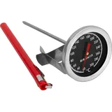 BROWIN® Analog Bratenthermometer mit Clip, Etui 101800 | 20-300 °C Grillthermometer aus Edelstahl | Garthermometer für Fleisch, Flüssigkeiten, Fett, Babymilch | Fleischthermometer zum Kochen, Braten