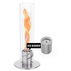 SPIN 1500 Tischfeuer silber inkl. Bio-Burner - bis zu 3800 W Leistung 00509