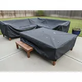 Sandkastenabdeckung  120x120cm Kordelzug Oxford-Schwarz