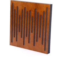 Bluetone Acoustic WaveFuser Wood - Akustikplatten aus Naturholz - Akustikpaneele - akustikschaumstoff 50x50cm (Teak)