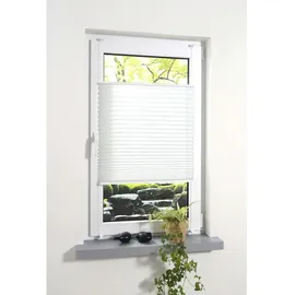 LIEDECO Klemmfix Plissee verspannt 90 x 130 cm weiß