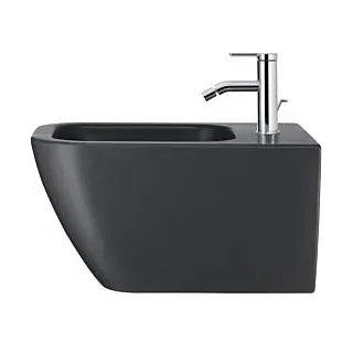 Duravit Wand-Bidet Happy D.2 35,5x54cm, m HL, ÜL, HLB, anthrazit matt