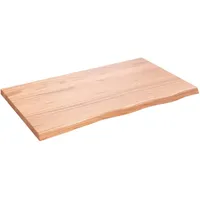 vidaXL Waschtischplatte Hellbraun 100x60x(2-4) cm Massivholz Behandelt