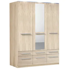 Priess Wäscheschrank Barcelona 140 x 193 x 54 cm Beige/Braun