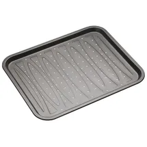 KitchenCraft MasterClass Frischhalteschale mit PTFE-, PFOA- und BPA-freiem Antihaftbeschichtung, robuster 1mm Kohlenstoffstahl, 39 x 31,5cm, Grau