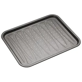 KitchenCraft MasterClass Frischhalteschale mit PTFE-, PFOA- und BPA-freiem Antihaftbeschichtung, robuster 1mm Kohlenstoffstahl, 39 x 31,5cm, Grau