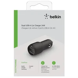 Belkin USB-A Kfz-Ladegerät, 24W schwarz               CCB001btBK