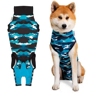 Suitical Recovery Suit Hund, L, Blau Camouflage