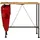 vidaXL Bartisch Traktor Rot und Braun 55x120x107 cm Massivholz Mango