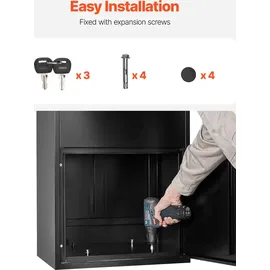 Vevor Paketbriefkasten schwarz