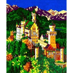 Stick it Steckpuzzle Schloss Neuschwanstein im Sommer, 13000 Puzzleteile, Bildgröße: 80 x 66 cm