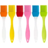 Backpinsel Silikon,6 PCS Grillpinsel Heftpinsel Kochpinsel-Set Küchenpinsel Gebäckbürste zum Grillen von Gebäck Backen Barbecue BBQ