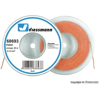 Viessmann 68693 Kabel auf Abrollspule, 0,14 mm2, orange,