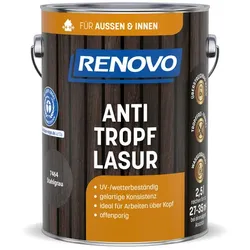 RENOVO Lasur »7464«, 2,5 L, stahlgrau