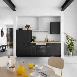 Nobilia Küchenzeile Touch I 270 cm schwarz