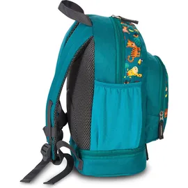 FABRIZIO Kinderrucksack Tasche mit Brustgurt und Bodenfach 20616, Farbe:Petrol - Petrol