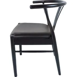 Hammel Furniture Holzstuhl Findahl by Hammel Mette Leder schwarz 2er Set